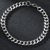 Pulseira Cubana Prata 8mm