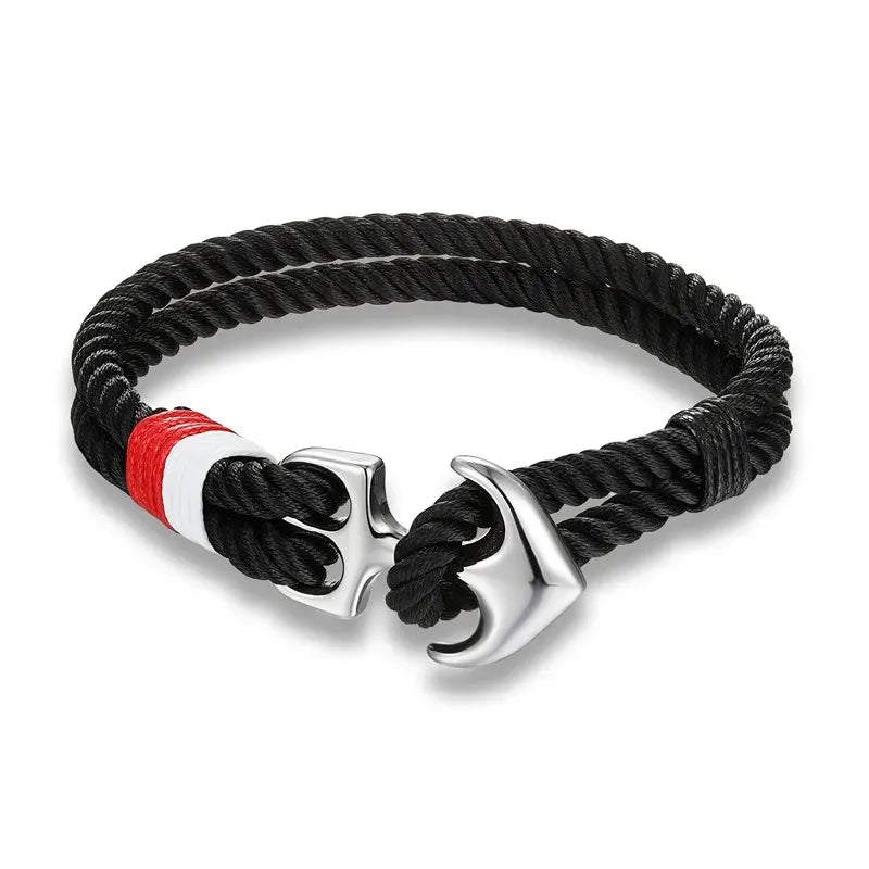 Pulseira Náutica Trançada Preta