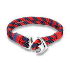 Pulseira Náutica Trançada Azul e Vermelha