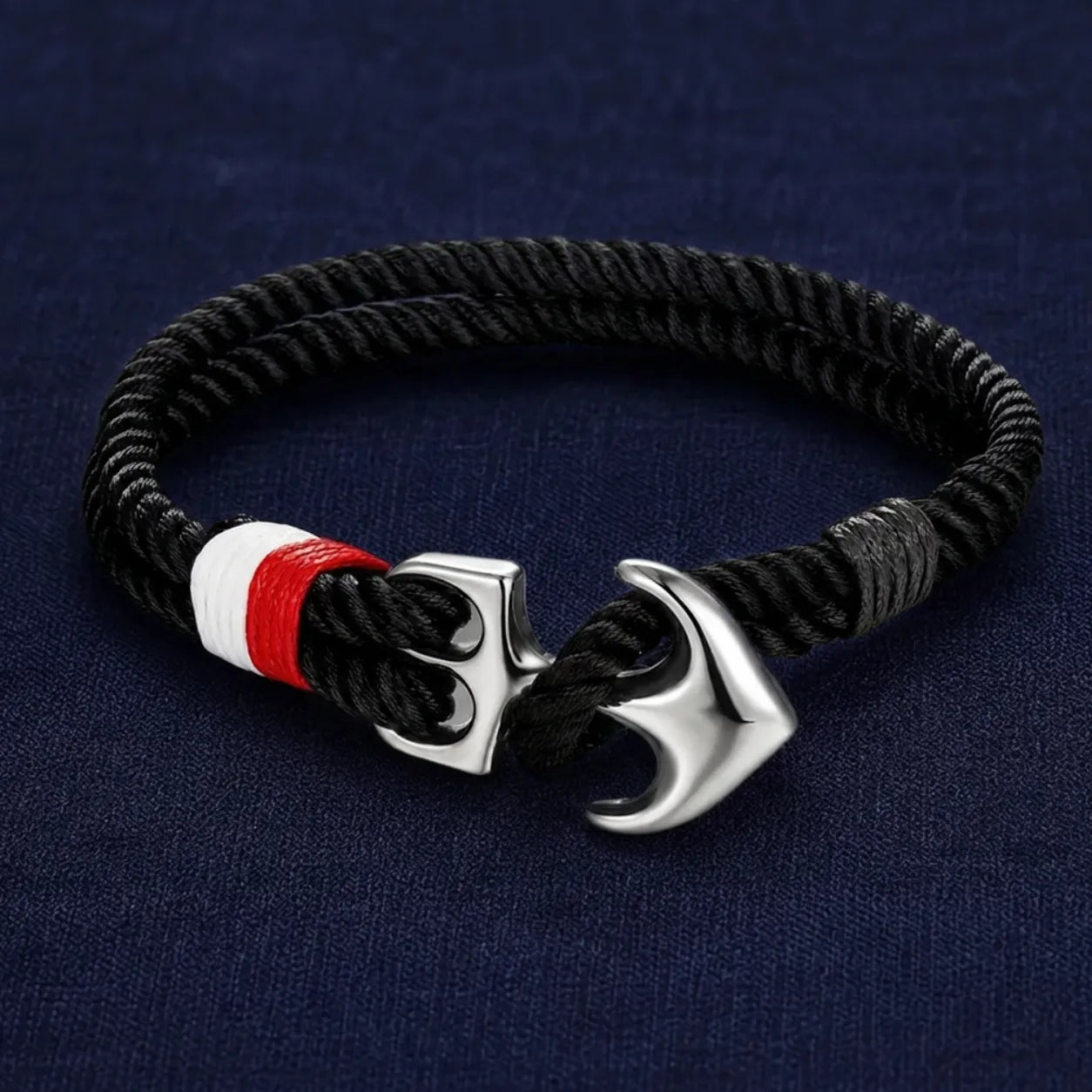 Pulseira Náutica Trançada Preta