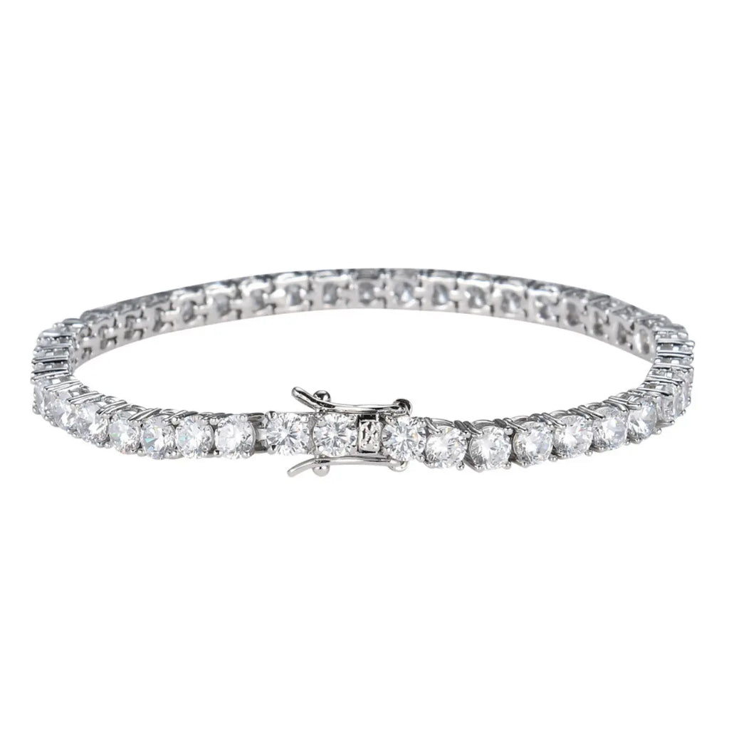 Pulseira Riviera Prateada Cravejada