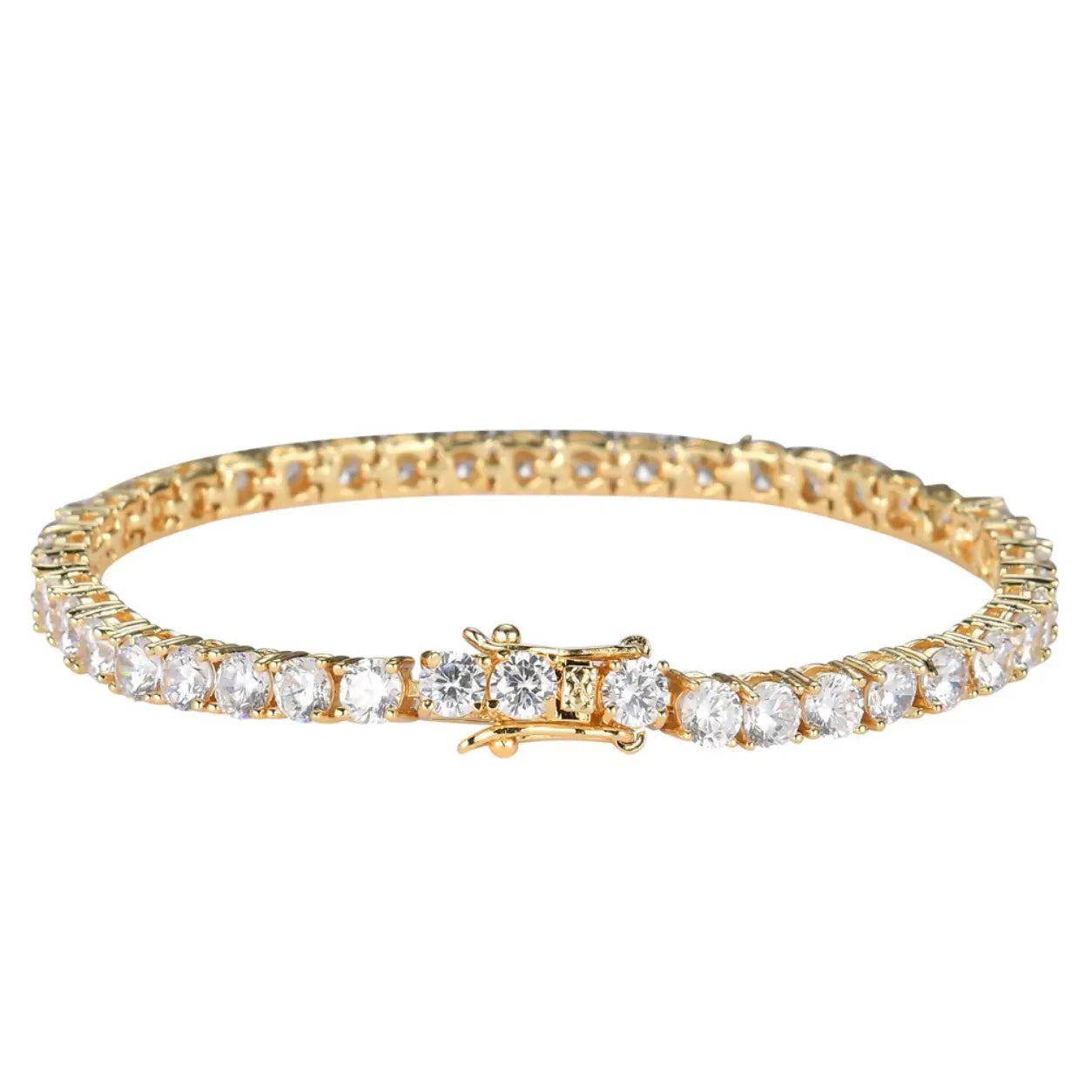 Pulseira Riviera Dourada Cravejada