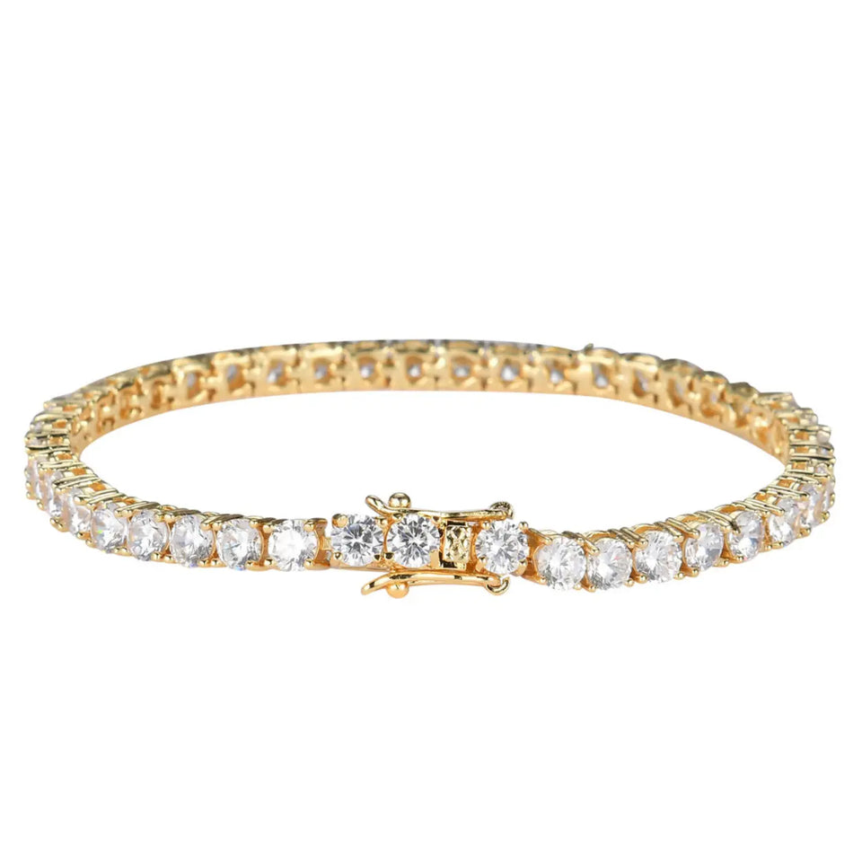 Pulseira Riviera Dourada Cravejada