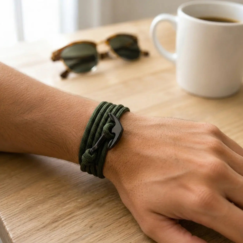 Pulseira Náutica Verde Militar