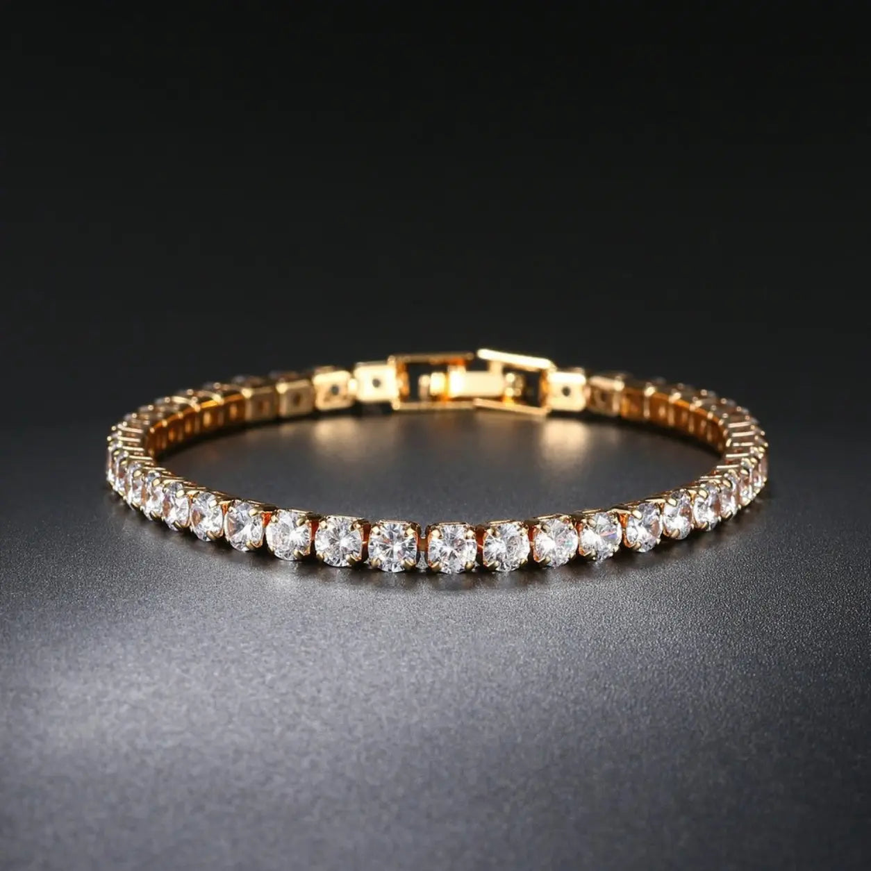Pulseira Riviera Dourada Cravejada