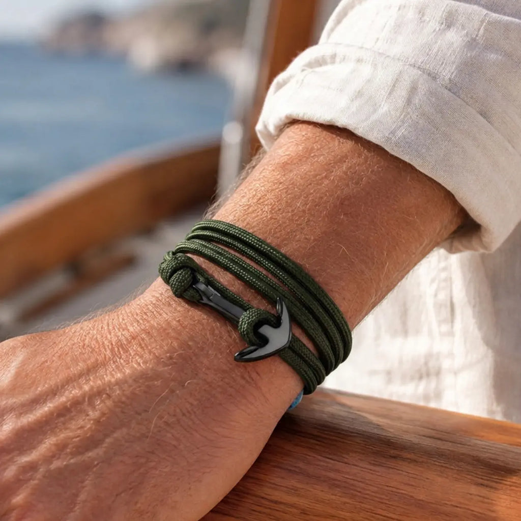 Pulseira Náutica Verde Militar