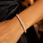 Pulseira Riviera Dourada Cravejada