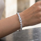 Pulseira Riviera Prateada Cravejada