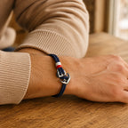 Pulseira Náutica Trançada Azul Marinho