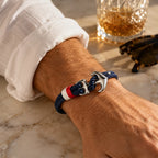 Pulseira Náutica Trançada Azul Marinho