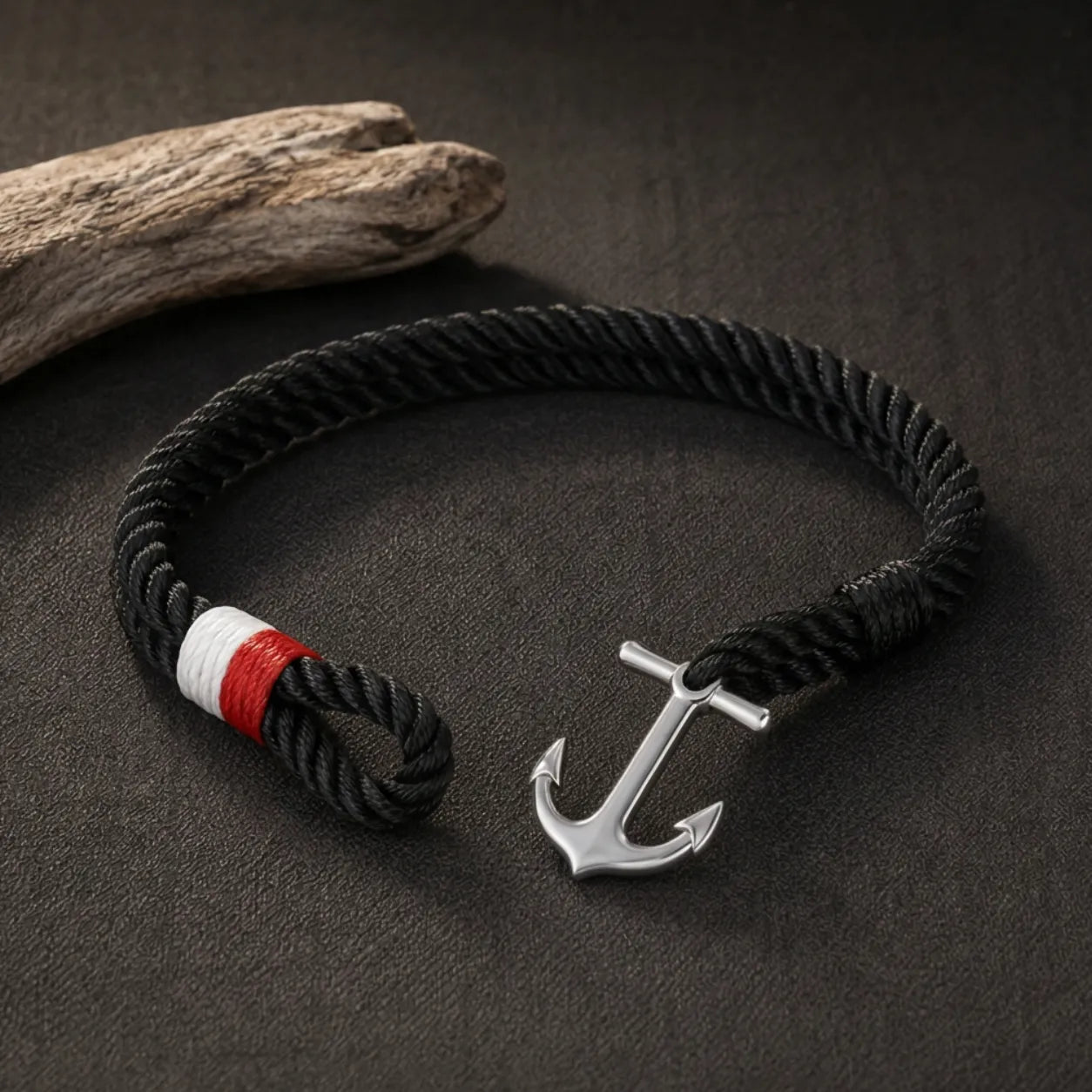 Pulseira Náutica Trançada Preta