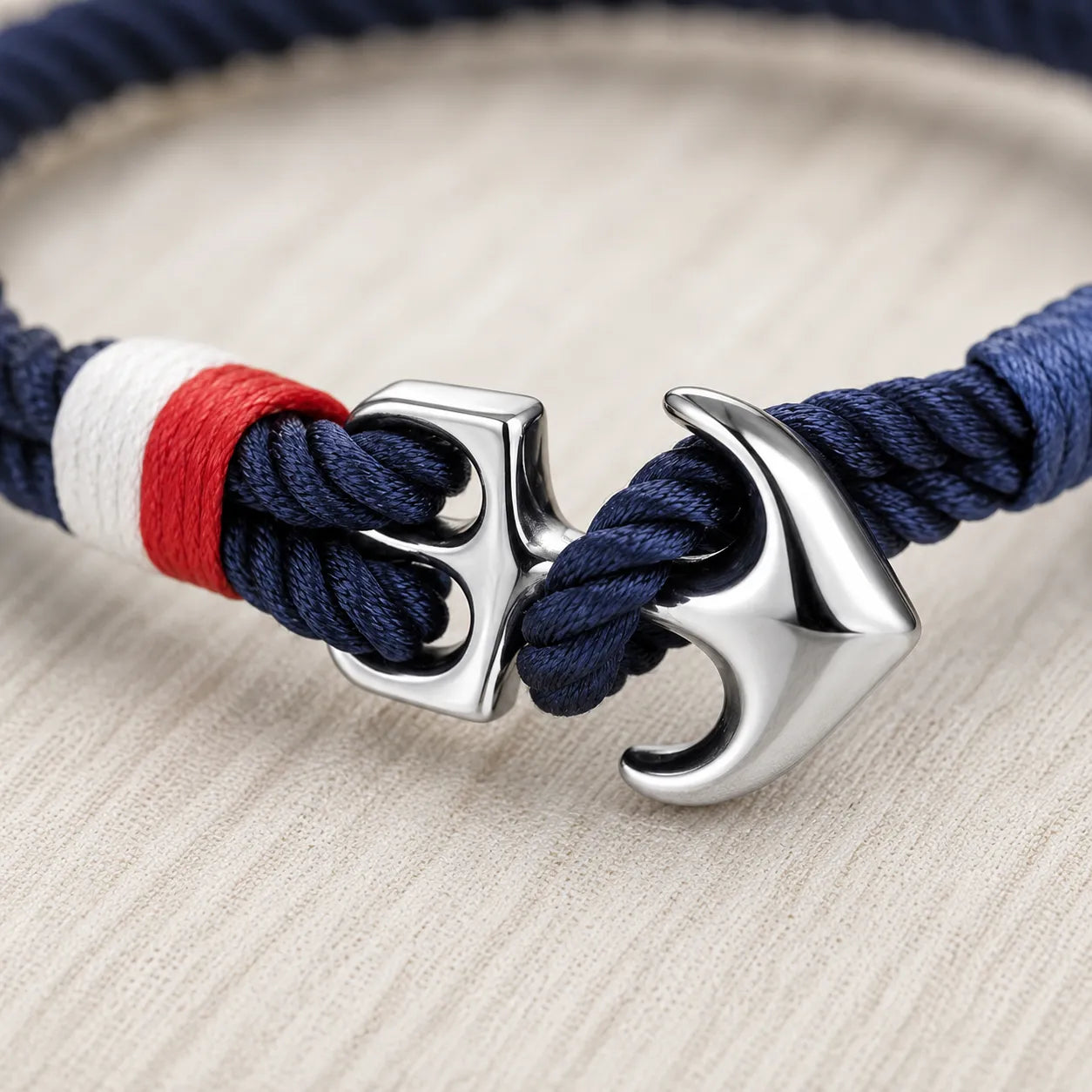 Pulseira Náutica Trançada Azul Marinho