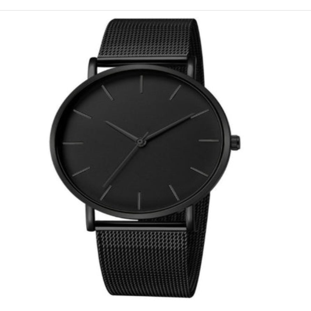 Relógio Minimalista All Black