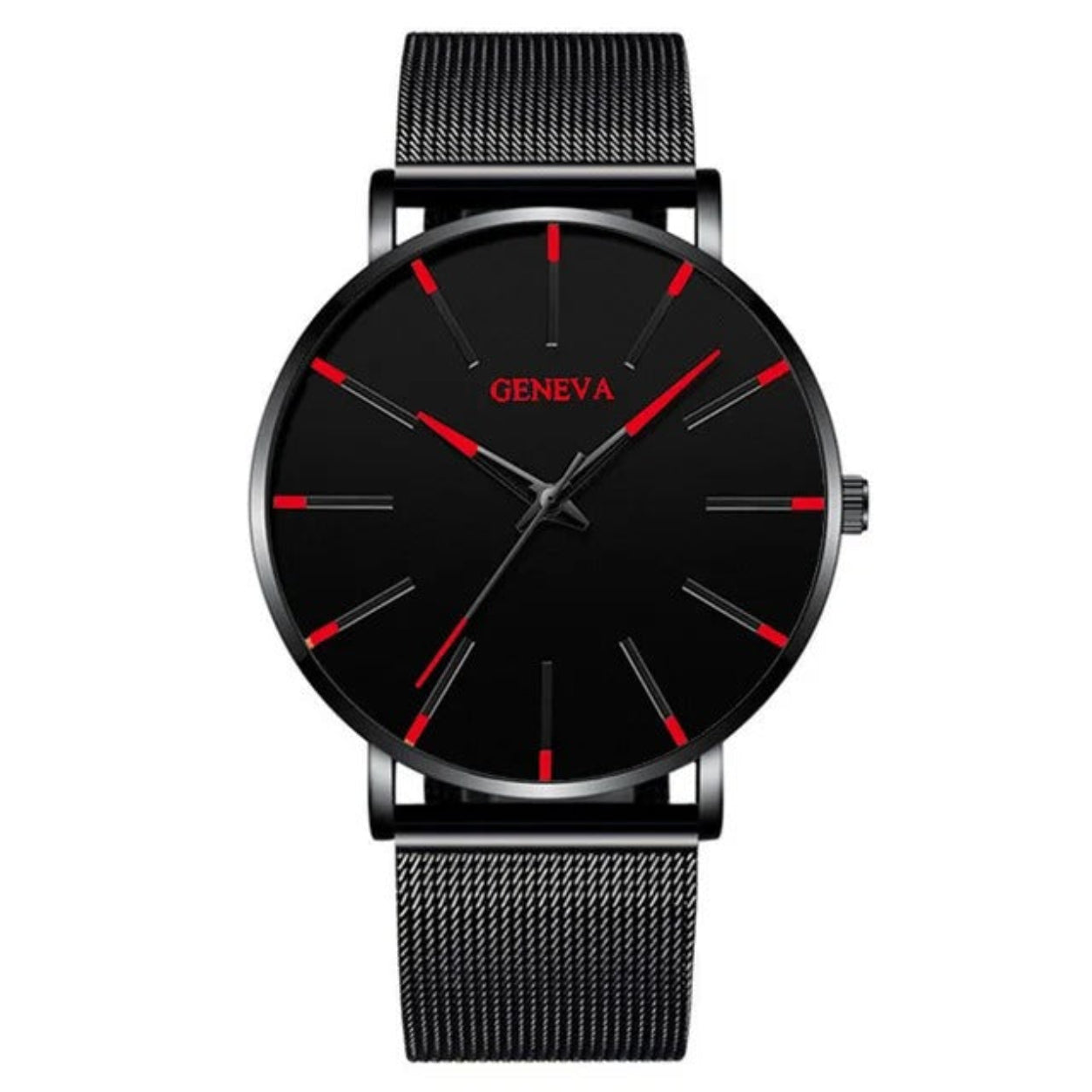 Relógio Minimalista Ponteiro Vermelho