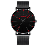 Relógio Minimalista Ponteiro Vermelho