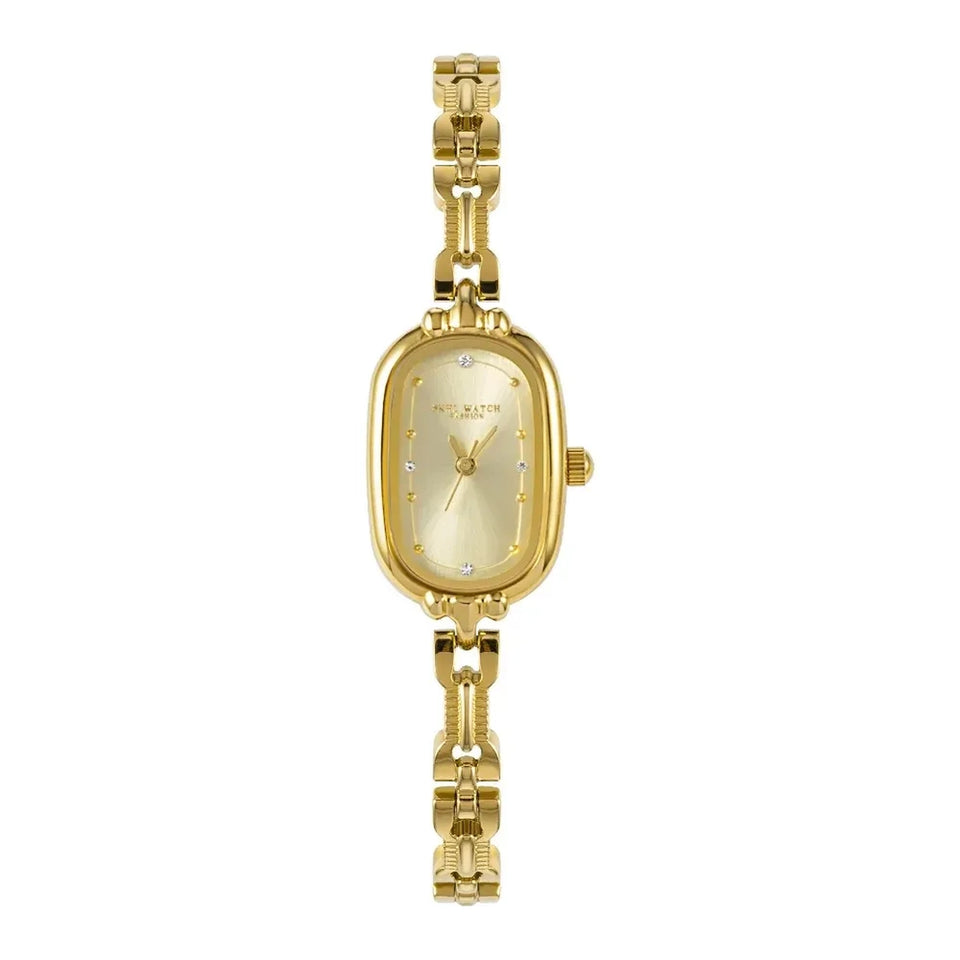 Relógio Dourado Oval Vintage