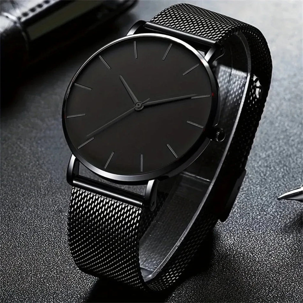 Relógio Minimalista All Black