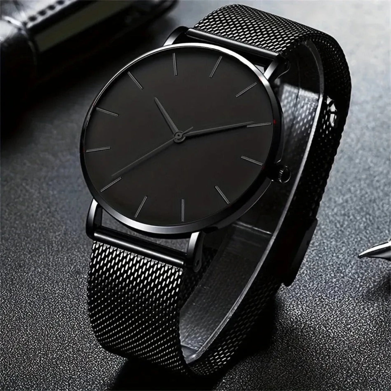 Relógio Minimalista All Black