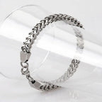 Pulseira Cubana Prata 8mm
