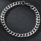 Pulseira Cubana Prata 8mm