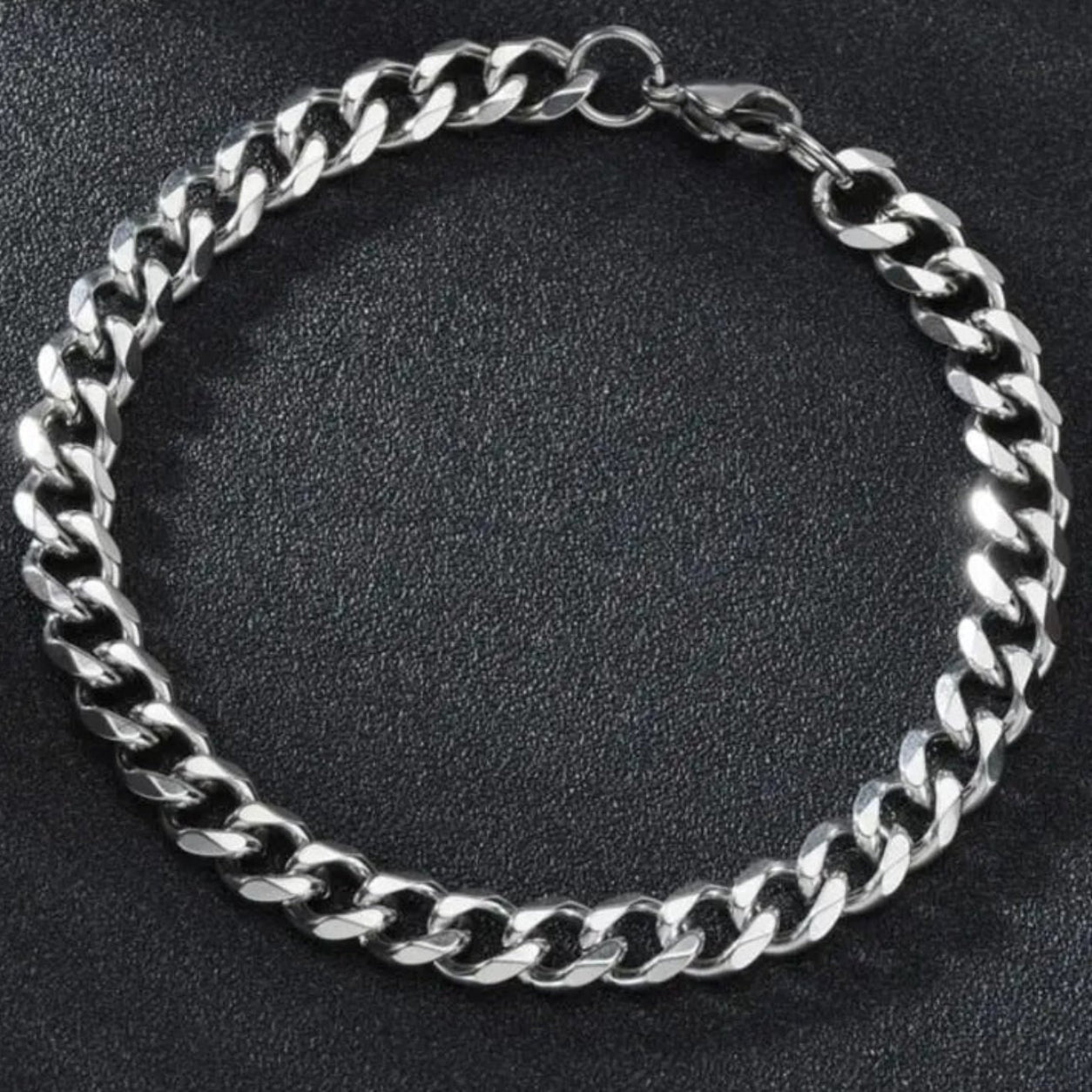 Pulseira Cubana Prata 8mm