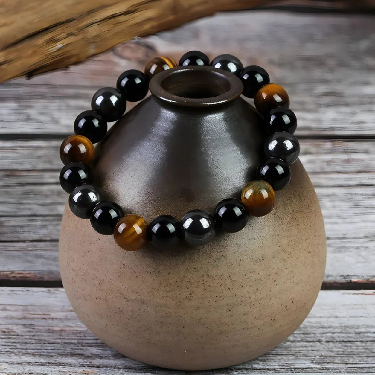 Pulseira Pedras Naturais Trio