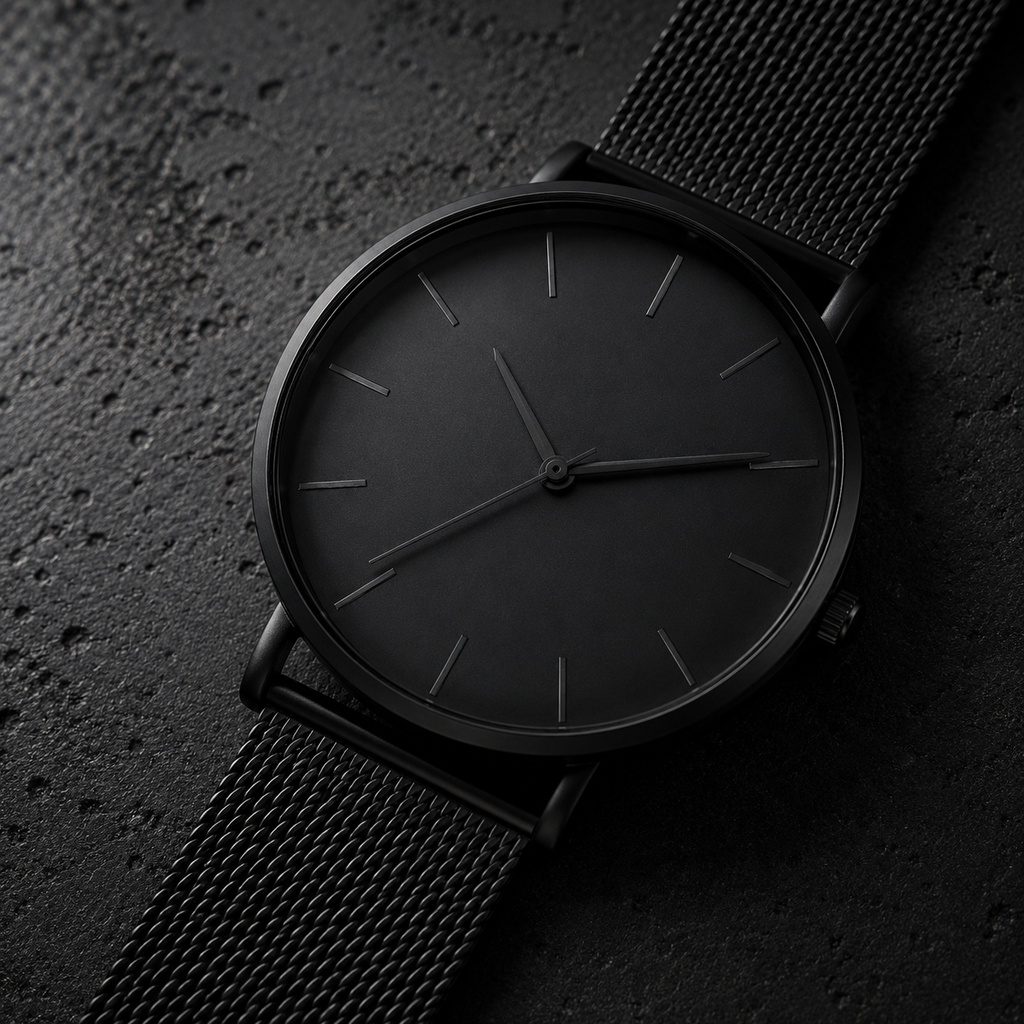 Relógio Minimalista All Black