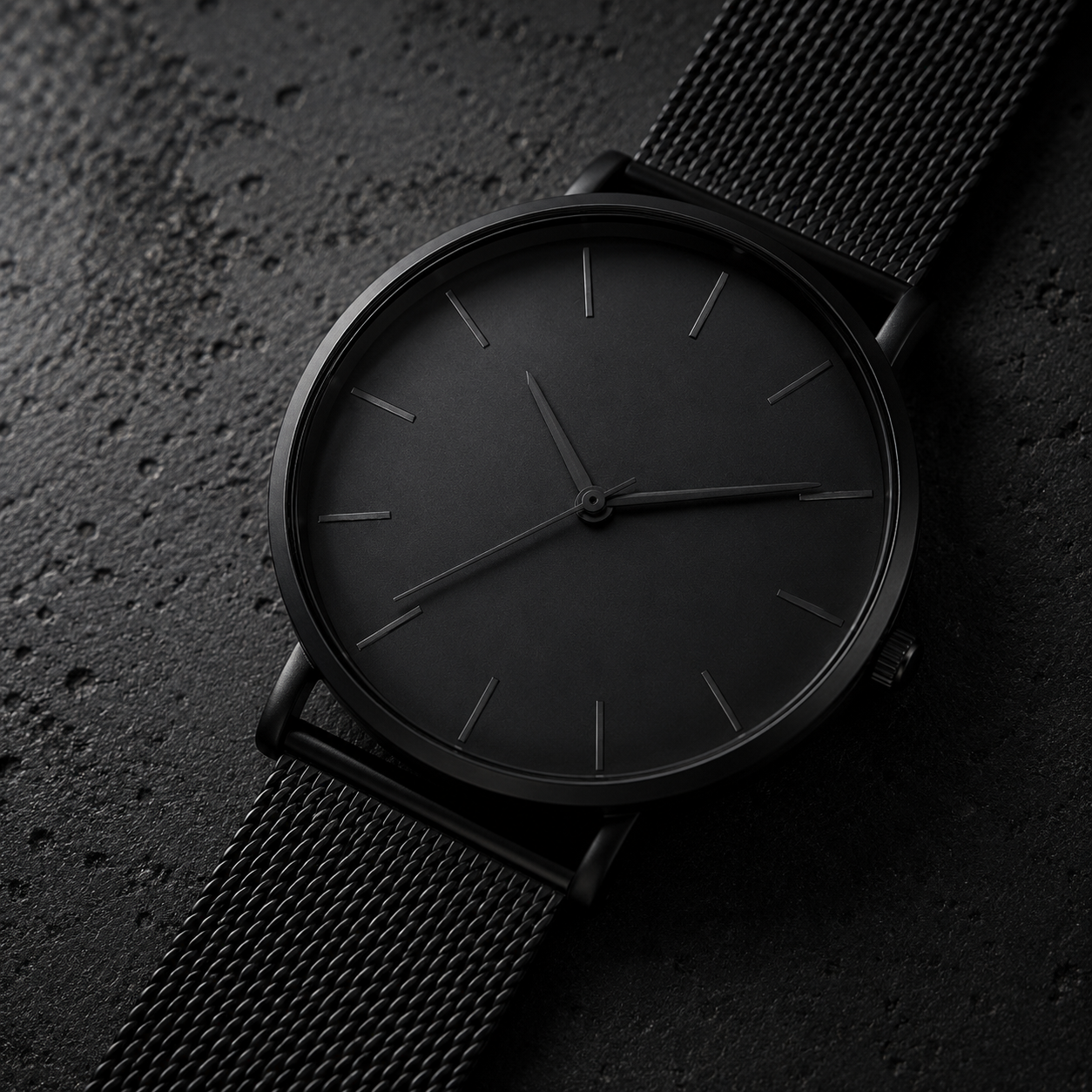 Relógio Minimalista All Black