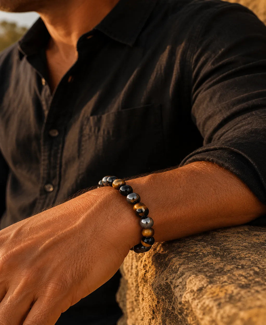 Pulseira Pedras Naturais Trio