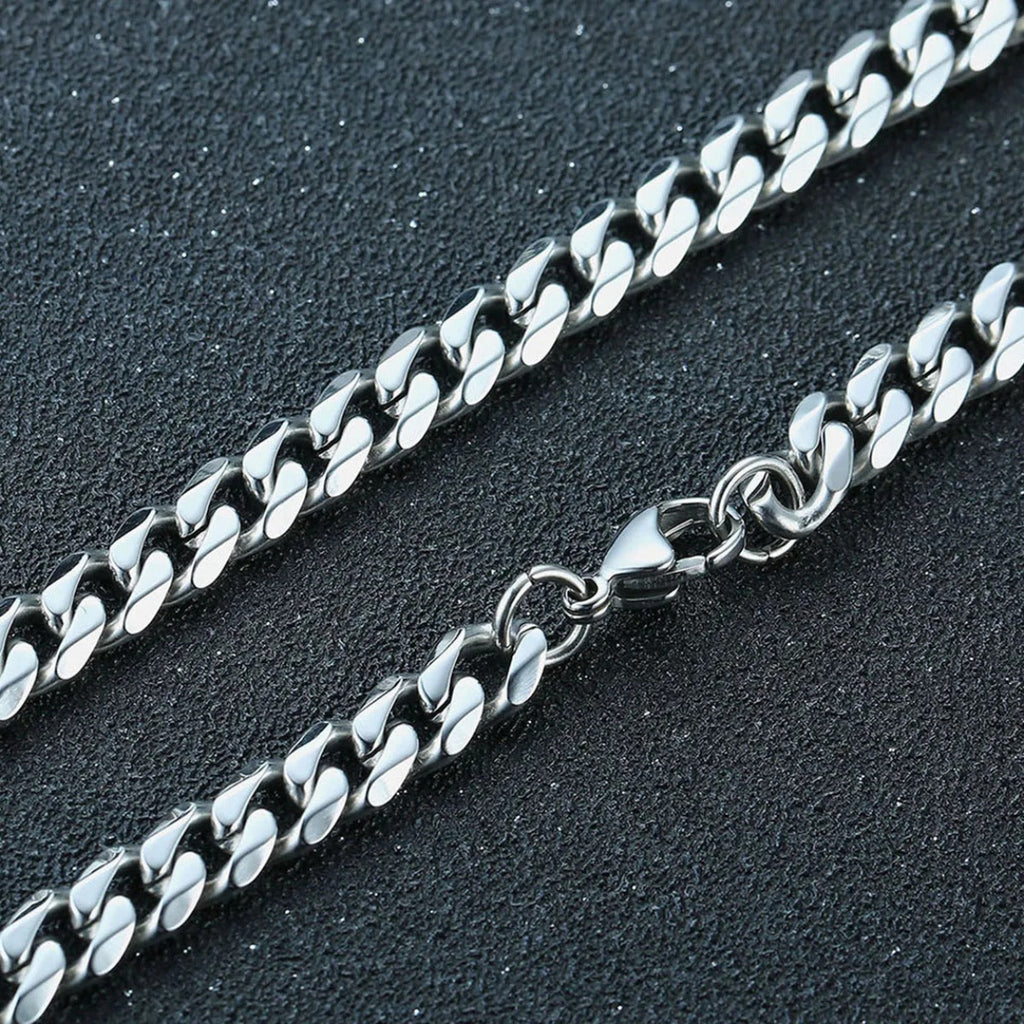 Pulseira Cubana Prata 8mm