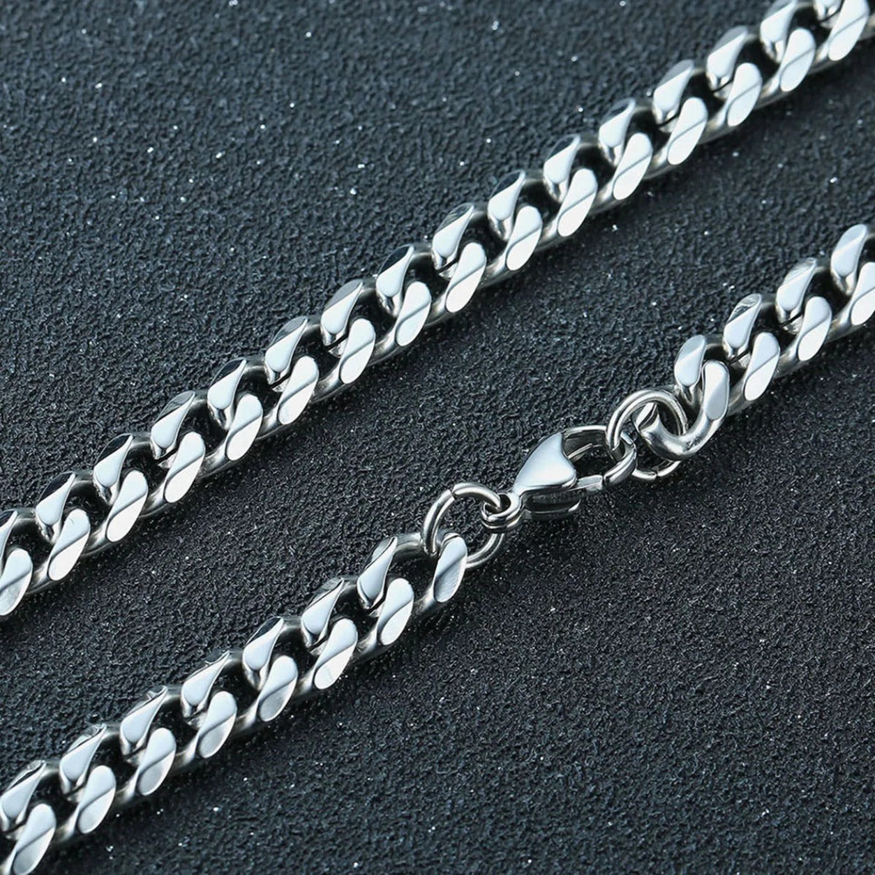 Pulseira Cubana Prata 8mm