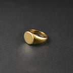 Anel Sinete Liso Dourado