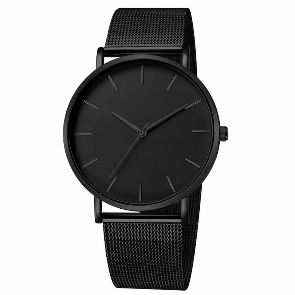 Relógio Minimalista All Black