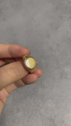 Anel Sinete Liso Dourado